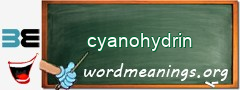 WordMeaning blackboard for cyanohydrin
